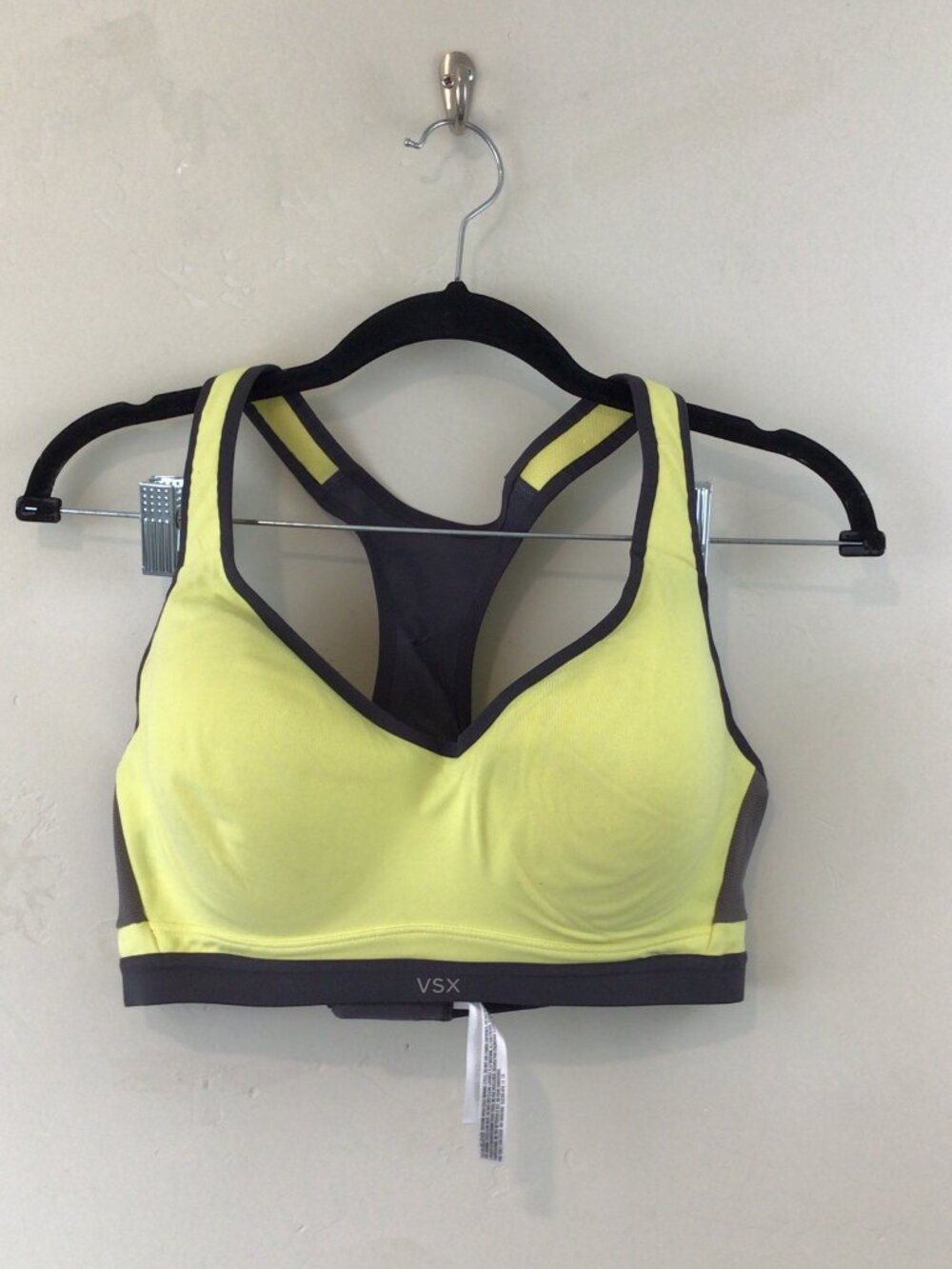 VSX High-Impact Yellow Racerback Sports Bra
